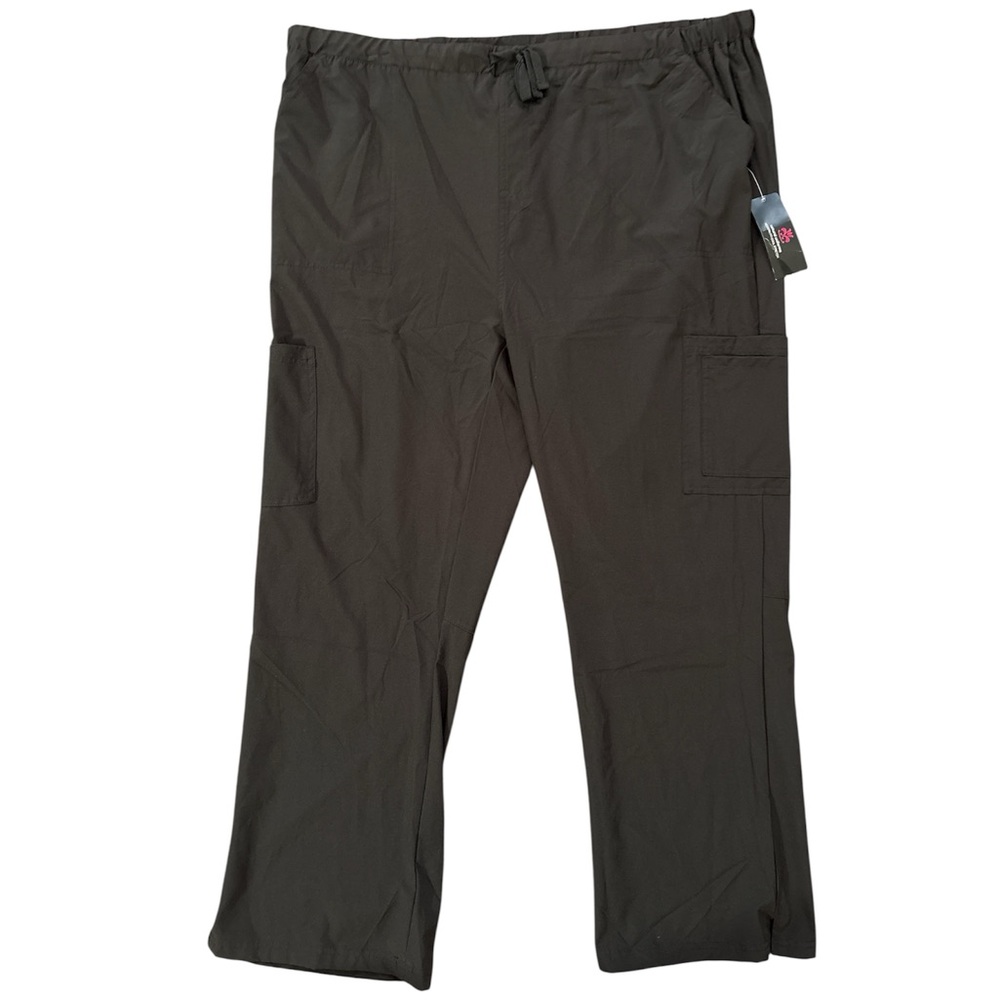 NWT Natural‎ Uniform Modern Fit-Cool Stretch Black Cargo Scrub Pants Women’s 2XL